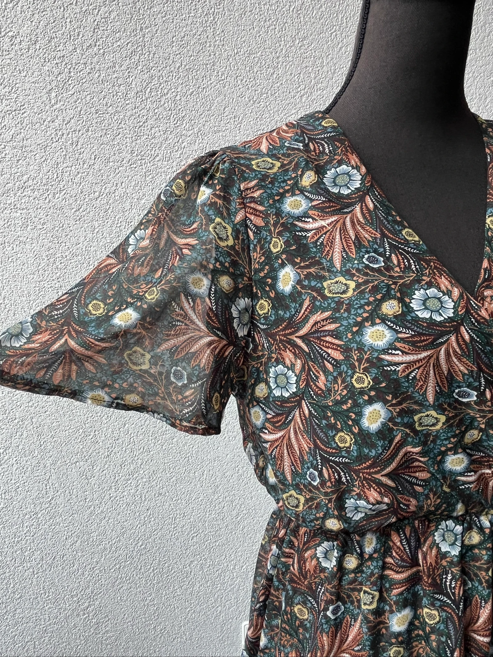 🌺 𝒎𝒛 | Flamant Rose jurk met bloemenprint | maat M | overslagmodel | gevoerd – photo 4